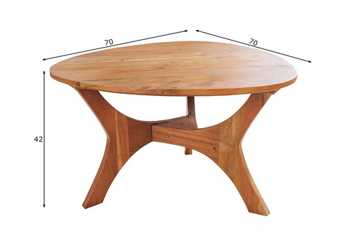 Diivanilaud ARCHI meepruun, 70x70xH42 cm