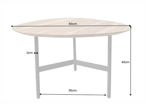Diivanilaud BEAUTY sheesham, D60xH42 cm