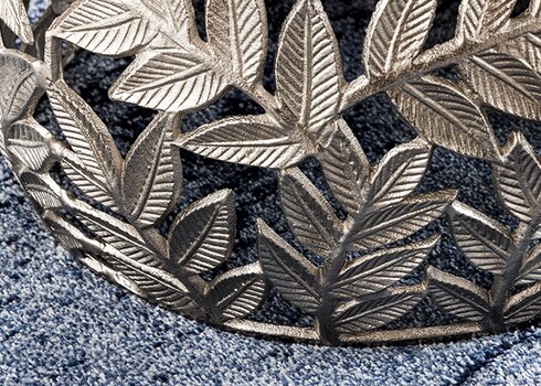 Diivanilaudade komplekt LEAF valge marmor / hõbe, 2 tk