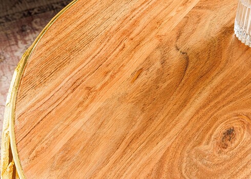 Diivanilaudade komplekt LEAF akaatsia / kuldne, 2 tk