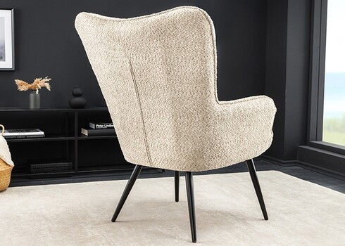 Tugitool SCANDINAVIA beež buklee, 73x78xH98 cm