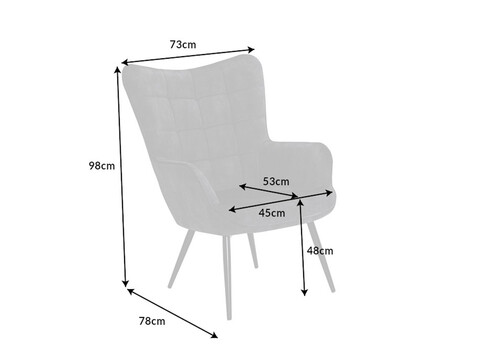Tugitool SCANDINAVIA hall, 73x78xH98 cm