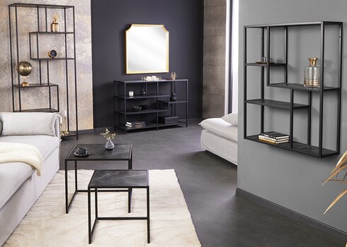 Riiul SLIM LINE antratsiitmarmor, 114x35xH79 cm