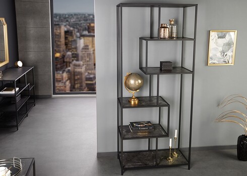 Riiul SLIM LINE antratsiitmarmor, 77x35xH185 cm