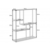 Seinariiul SLIM LINE antratsiitmarmor, 75x20xH91 cm