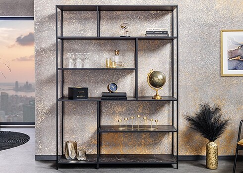 Riiul SLIM LINE antratsiitmarmor, 135x35xH185 cm