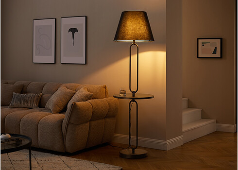 Põrandavalgusti SERVANT must, 50x50xH176 cm, E27