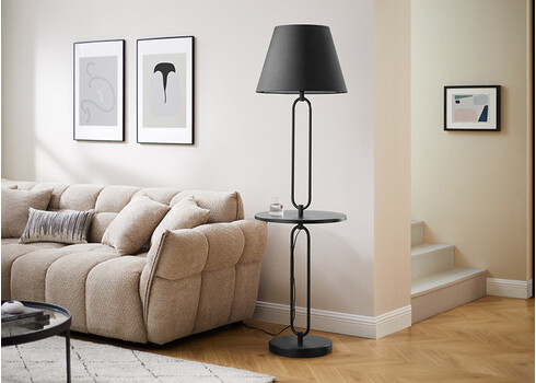 Põrandavalgusti SERVANT must, 50x50xH176 cm, E27