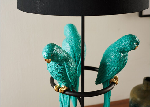 Lauavalgusti PARROT must / türkiis, D35xH75, E27