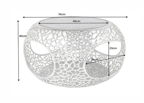Diivanilaud SPIN hõbe, D74xH40 cm