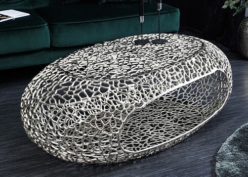 Diivanilaud SPIN hõbe, 119x66xH40 cm