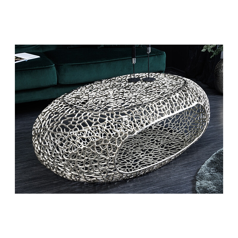 Diivanilaud SPIN hõbe, 119x66xH40 cm