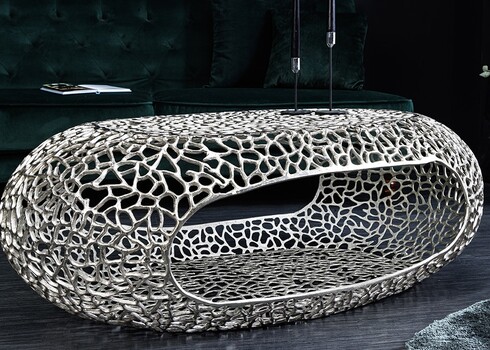 Diivanilaud SPIN hõbe, 119x66xH40 cm