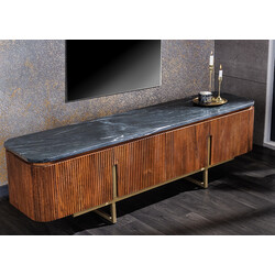 Tv-alus GATSBY pruun / must marmor, 160x40xH50 cm