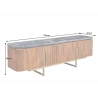 Tv-alus GATSBY pruun / must marmor, 160x40xH50 cm