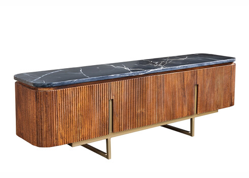 Tv-alus GATSBY pruun / must marmor, 160x40xH50 cm