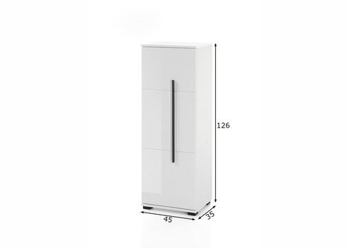 Vannitoakapp CANTARA valge, 45x35xH126 cm