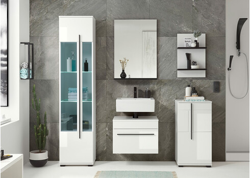 Vannitoakapp CANTARA valge läige, 45x35xH200 cm