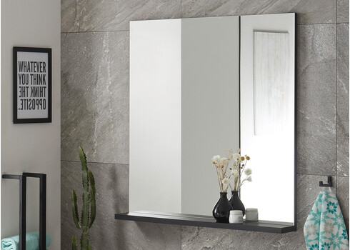 Seinapeegel CANTARA valge / must, 80x12xH85 cm