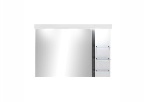 Seinapeegel CANTARA valge / must, 120x20xH85 cm