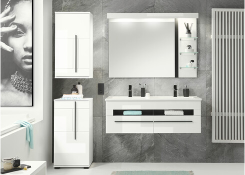 Seinakapp CANTARA valge läige, 45x30xH85 cm