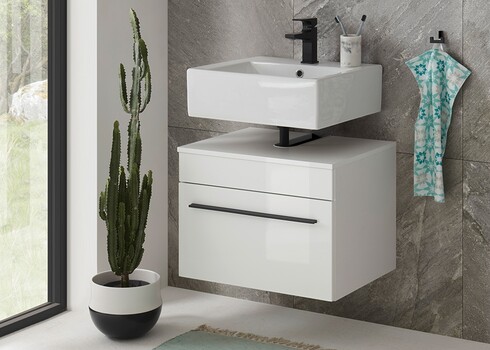 Valamukapp CANTARA valge läige, 60x47xH45 cm