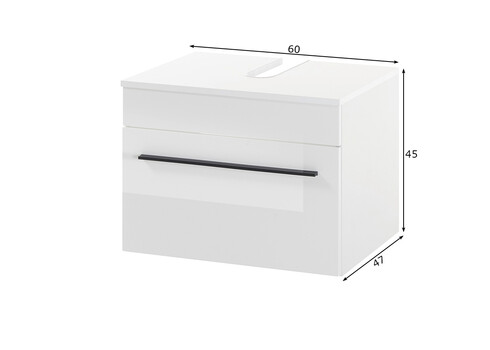 Valamukapp CANTARA valge läige, 60x47xH45 cm