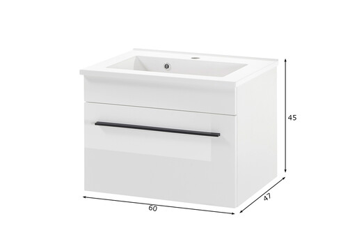 Valamukapp CANTARA valge läige, 60x47xH45 cm