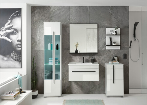 Valamukapp + valamu CANTARA valge läige, 80x47xH45 cm