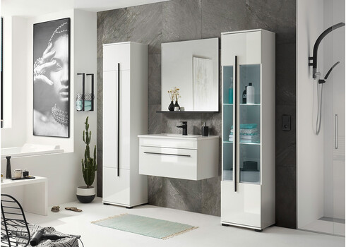 Valamukapp + valamu CANTARA valge läige, 80x47xH45 cm