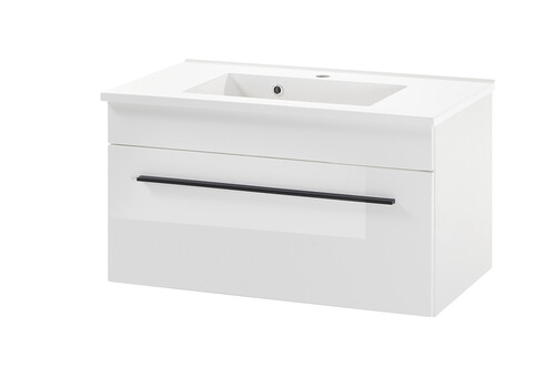 Valamukapp + valamu CANTARA valge läige, 80x47xH45 cm