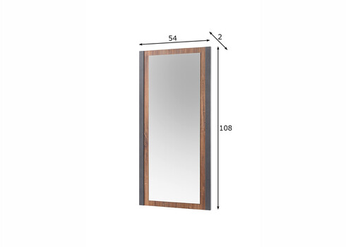 Seinapeegel DETROIT tamm / hall, 54x2xH108 cm