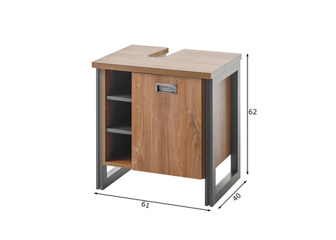 Valamukapp DETROIT tamm / hall, 61x40xH62 cm