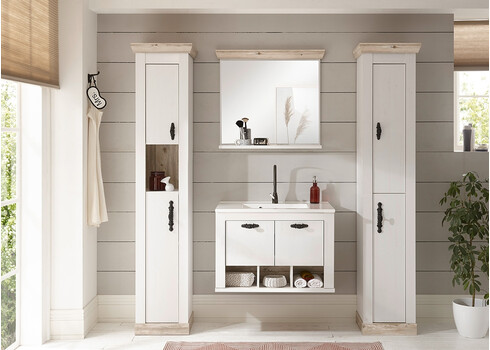 Vannitoakapp FLORENZ valge mänd / mänd, 42x35xH200 cm