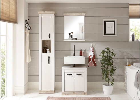 Valamukapp FLORENZ valge mänd / mänd, 60x45xH63 cm