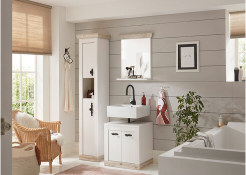 Valamukapp FLORENZ valge mänd / mänd, 60x45xH63 cm