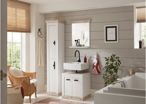 Seinapeegel FLORENZ valge mänd / mänd, 60x15xH72 cm