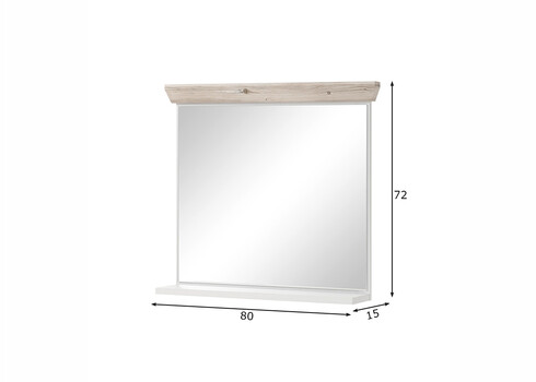 Seinapeegel FLORENZ valge mänd / mänd, 80x15xH72 cm