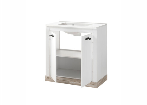 Valamukapp + valamu FLORENZ valge mänd / mänd, 60x45xH63 cm