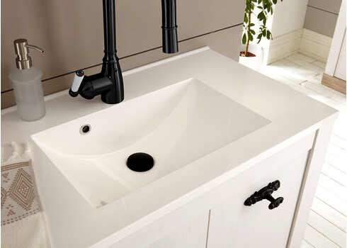 Valamukapp + valamu FLORENZ valge mänd / mänd, 82x47xH56 cm