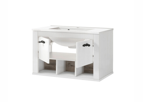 Valamukapp + valamu FLORENZ valge mänd / mänd, 82x47xH56 cm