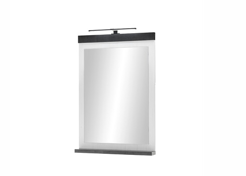 Seinapeegel valgustusega SHERWOOD valge mänd / hall, 56x10xH100 cm