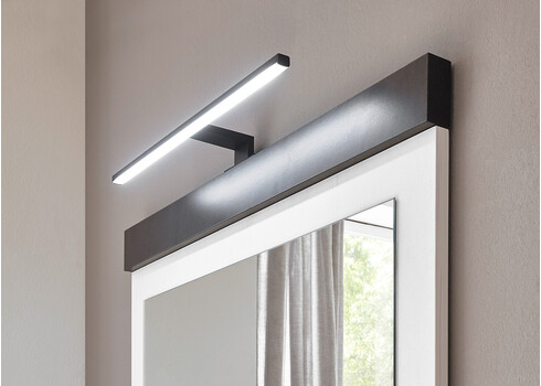 Seinapeegel valgustusega SHERWOOD valge mänd / hall, 56x10xH100 cm