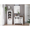 Valamukapp + valamu SHERWOOD valge mänd / hall, 95x43xH91 cm