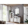 Valamukapp + valamu SHERWOOD valge mänd / hall, 95x43xH91 cm