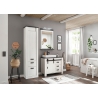 Valamukapp + valamu SHERWOOD valge mänd / hall, 95x43xH91 cm