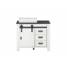 Valamukapp + valamu SHERWOOD valge mänd / hall, 95x43xH91 cm