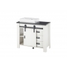 Valamukapp + valamu SHERWOOD valge mänd / hall, 95x43xH91 cm