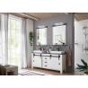 Valamukapp + 2 valamut SHERWOOD valge mänd / hall, 164x43xH91 cm