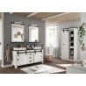 Valamukapp + 2 valamut SHERWOOD valge mänd / hall, 164x43xH91 cm